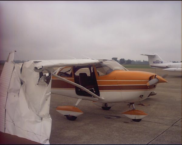 Cessna Skyhawk (N3790F) - Wind damage at Greenwood, MS.