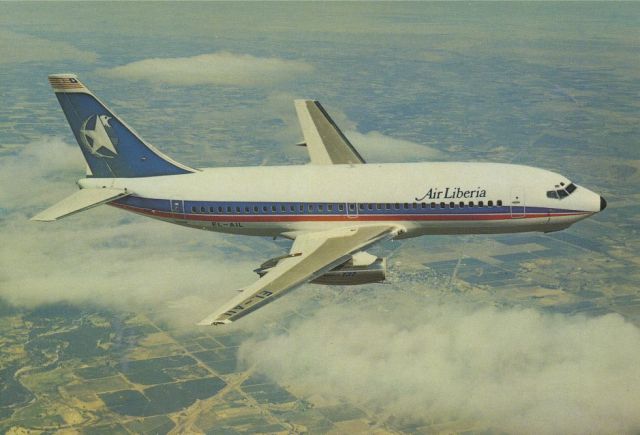 Boeing 737-200 (EL-AIL) - scanned from postcardbr /air liberia