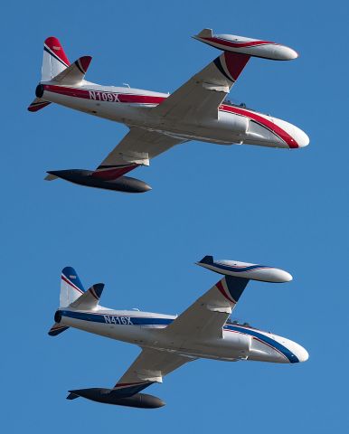 Lockheed T-33 Shooting Star (N109X) - T-33s flyby on their retirement ceremony. 