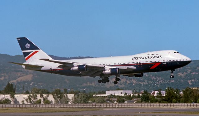 BOEING 747-100 (G-AWNH) - Adelaide, South Australia, March 25, 1985.