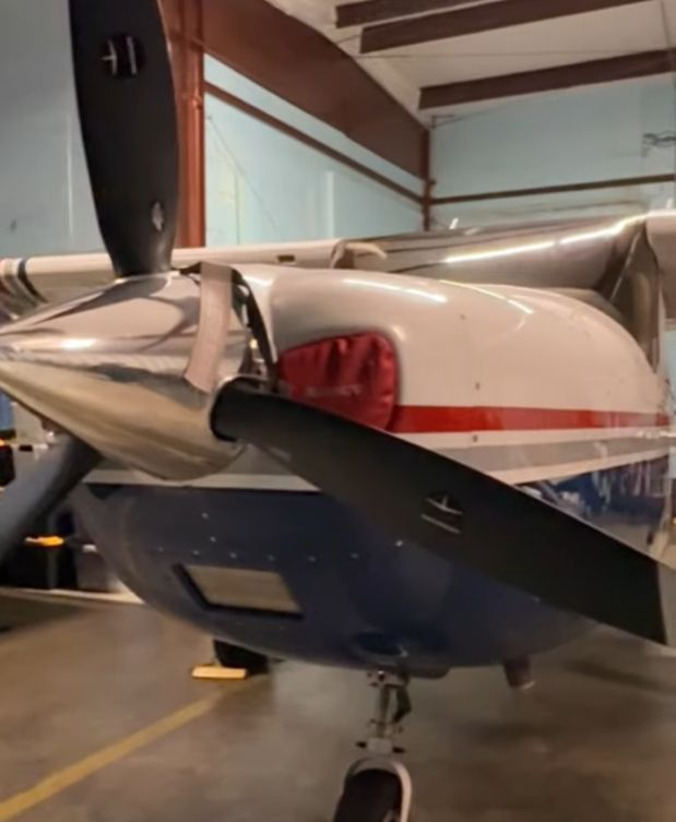 Cessna Skylane (N403CV) - In the hangar, this beautiful CAP Cessna at Greenville Downtown Airport. Photo Credit: AVNATION999 YouTube