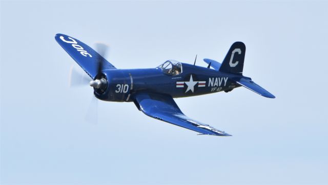 VOUGHT-SIKORSKY V-166 Corsair (N72378) - F4U-4 Corsair at Thunder Over Michigan 2019, during an 11-ship "Corsair Crazy" flyby