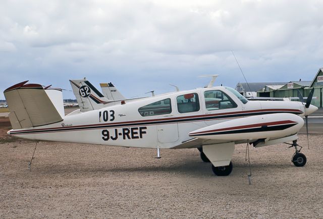 9J-REF — - BEECH 35 BONANZA - REG 9J-REF (CN ) - PARAFIELD AIRPORT ADELAIDE SA. AUSTRALIA - YPPF (12/8/1970) ENGLAND TO AUSTRALIA AIR RACE 1970 35MM SLIDE CONVERSION SCANNED AT 6400 DPI.