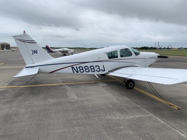 Piper Cherokee (N8883J) - This photo was taken in 2018. My Grandfather bought this plane brand new in 1967. This plane was sold years down the line but was found to be still flying to this day.br /My family got to talking about grandpa's plane and how we haven't seen it in over 40 years. My mom said to see it if is still flying. "I bet it is not", and to our surprise, it was 5 miles away at a nearby airport in North Texas. It was very emotional for my mom to see this photo and plane again after all these years.br /Photographed with permission of the local FBO after they were told the backstory and old photos shown.