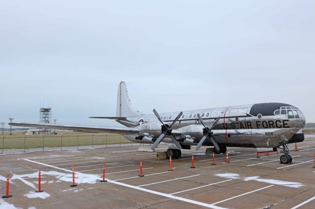 Boeing C-97 Stratofreighter (N97GX) - A view of the newly assembled KC-97G, N97GX, s/n 52-2604, cn 16635, at the IX Center in Cleveland, OH, USA, on 11 Dec 2017. The KC-97 arrived last June from AMARC in Tucson, AZ, and has been under restoration since. I stood on the side rails of a pick-up truck to get this shot. It’s nice to see the Ohio Air Guard markings on her. This airframe has an extensive history.