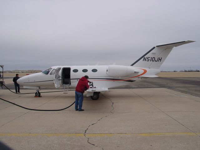 Cessna Citation Mustang (N510JH) - Refueling @ ponca City bound for KICT. Feb 15 2008