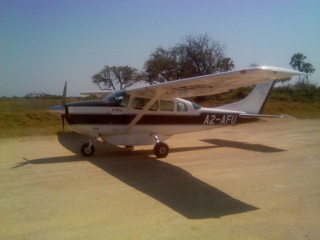 Cessna 206 Stationair (A2-AFU) - Hunda Airstrip 2014