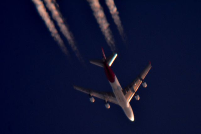 Boeing 747-400 (VH-OEJ) - Qantas 12  John F Kennedy Intl to Los Angeles Intl over Cleveland 38,000 ft.06.12.16.