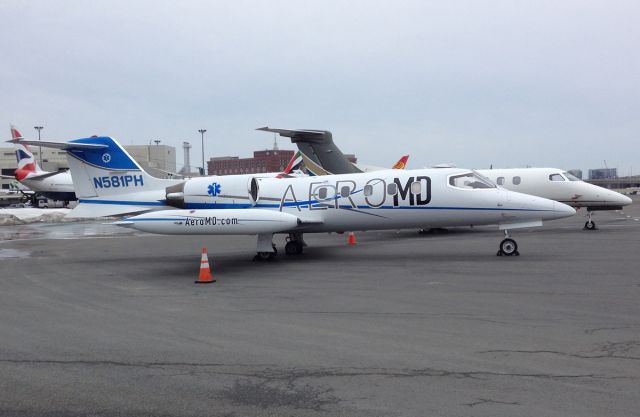 Learjet 35 (N581PH) - AeroMD.Com @ KBOS Logan 03/04/2015