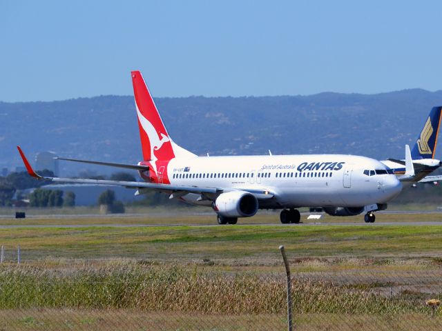 Boeing 737-800 (VH-VXP) - On taxi-way heading for take off on runway 05. Thursday 12th April 2012.