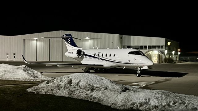 Bombardier Challenger 300 (N211JB) - LKF21, operated by this 2012 Bombardier Challenger 300, sitting overnight on the FBO @ KVPZ. 3/2/22. 