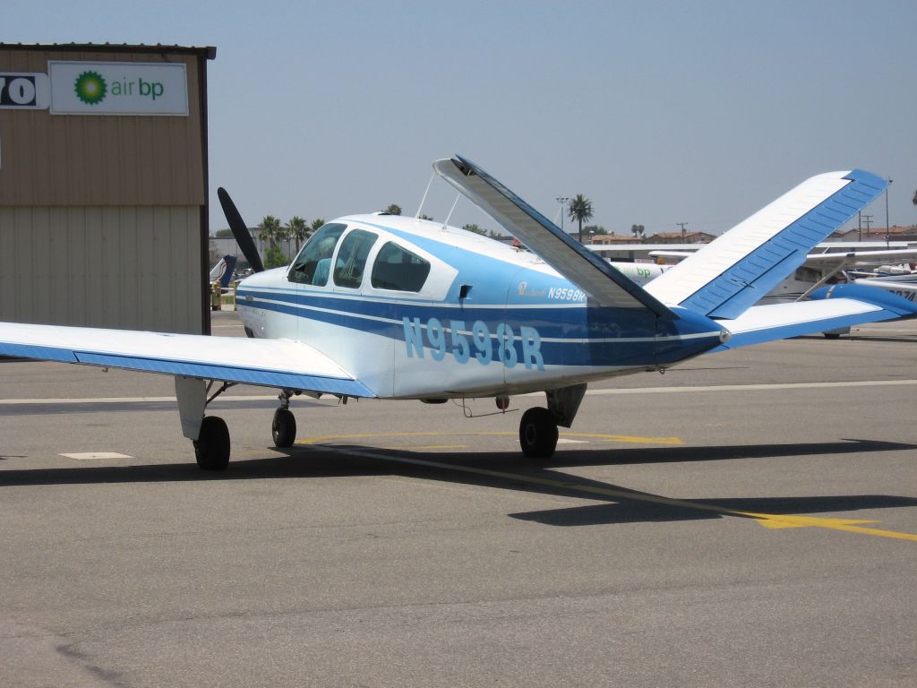 Beechcraft 35 Bonanza (N9598R) - PARKED AT FULLERTON