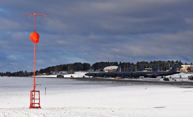 — — - Line up of KC-135s - just landed inbound from EGHI on Nov 19, 2014