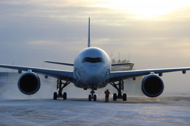 Airbus A350-900 (F-WZGG) - A350 arriving in YFB for cold weather testing