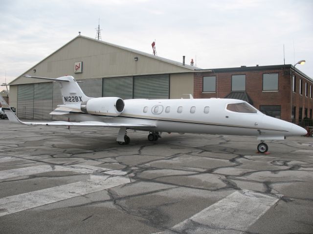 N122BX — - Learjet 31 N122BX Parked on the main flight ramp at FBO York Aviation , York Airport  KTHV