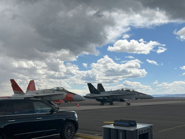 — — - A pair of F/A-18s at KBJC.br /One single-seat, one double-seat.br /4/15/2023