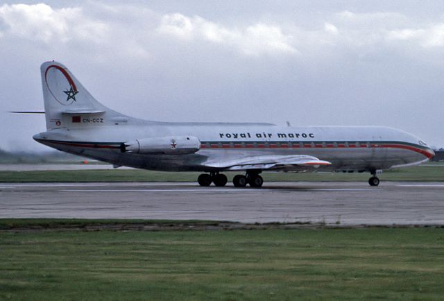 — — - ROYAL AIR MAROC - RAM - SUD SE-210 CARAVELLE III - REG CN-CCZ (CN 195) - LONDON HEATHROW UK. ENGLAND - EGLL (12/8/1967)