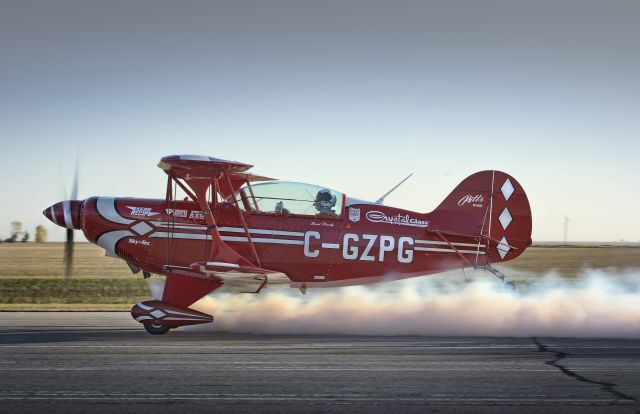 PITTS Special (S-2) (C-GZPG) - Brent Handy taking off from Moose Jaw Municipal airport for an early morning practice.