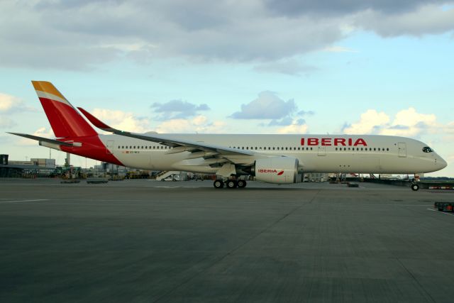 Airbus A350-900 (EC-NCX) - Taxiing to depart rwy 27L on 11-May-19 operating flight IBE3167 to LEMD on its first visit to EGLL.