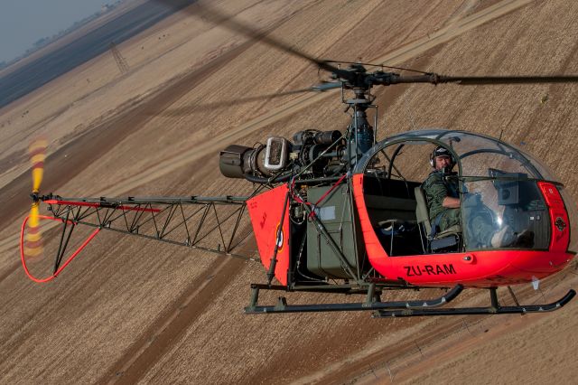 ZU-RAM — - Alouette II at Petit Airfield, South Africa.