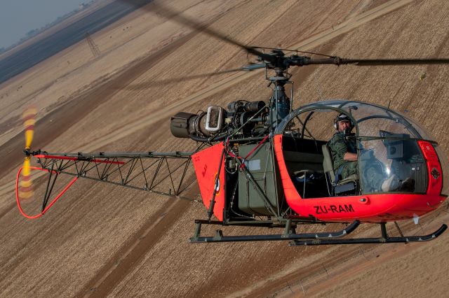 ZU-RAM — - Alouette II at Petit Airfield, South Africa.