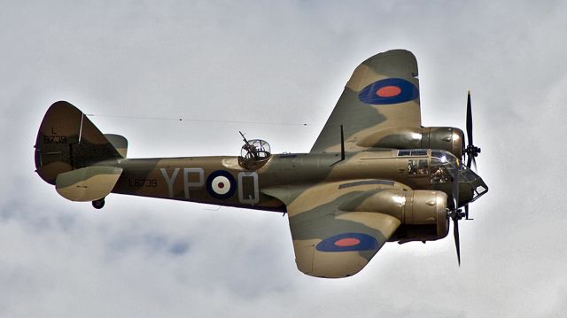 BRISTOL Bolingbroke (L6739) - Bristol Blenheim Mk.1, L6739 / G-BPIV, operated by the Aircraft Restoration Company at Duxford on behalf of Blenheim (Duxford) Ltd, seen here displsaying at the Throckmorton UK Air Show - 6th June 2015