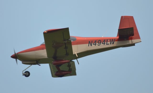 Vans RV-10 (N494LW) - Final approach to runway 36 at Airventure 2018 on Sunday.