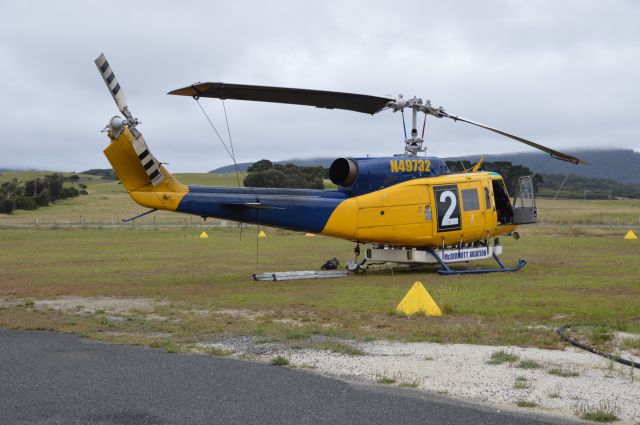 Bell BigLifter (N49732) - McDermott Aviation Bell Biglifter overnighting at Flinders Island on their way to Hobart for the fire season. Dec 2018