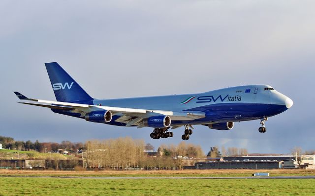 Boeing 747-400 (4KSW888) - silkway italia b747-4f 4k-sw888 about to land at shannon from baku 28/1/17.