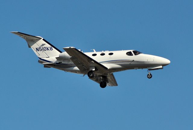 Cessna Citation Mustang (N510KB) - H510KB arriving at Quebec City (YQB) before embarking on a world tour in 27 countries in 76 days (organized by Air Journey). 7/05/2012.