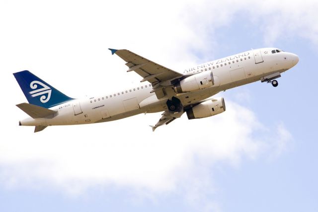 Airbus A320 (ZK-OJC) - Getting airborne off runway 23 and heading home to Auckland, New Zealand. Friday 1st February 2013.