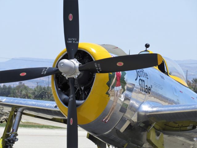 REPUBLIC Thunderbolt (NX47DM) - The remarkable P-47D-25 "Dottie Mae" fully restored after crash in Austrian Lake in 1945, showing up at Chino Air Show - 2018