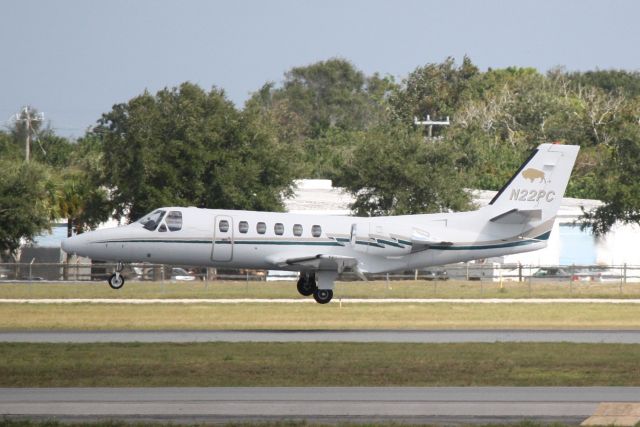 Cessna Citation II (N22PC) - Cessna Citation II (N22PC) arrives at Sarasota-Bradenton International Airport following a flight from Oakland County International Airport