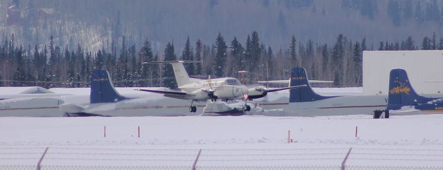 — — - USAF Beech 200 moments from landing.