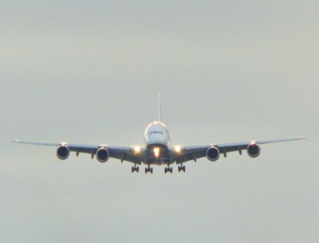 Airbus A380-800 (G-XLEF) - The "Gentle Giant" From Britain"Making A ,late afternoon landing