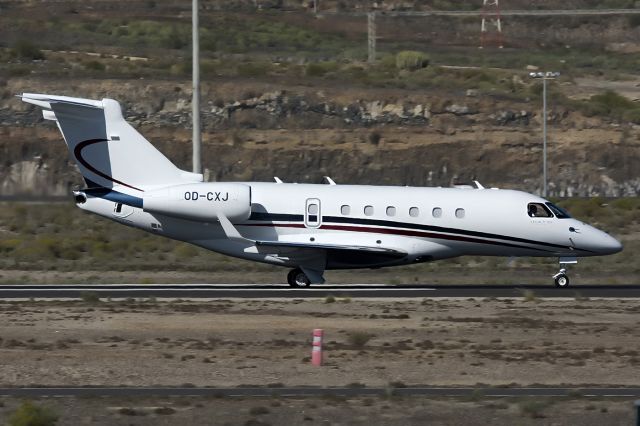 OD-CXJ — - Embraer EMB 550-Legacy 500br /Tenerife Surbr /01/01/2016br /Delivery flight