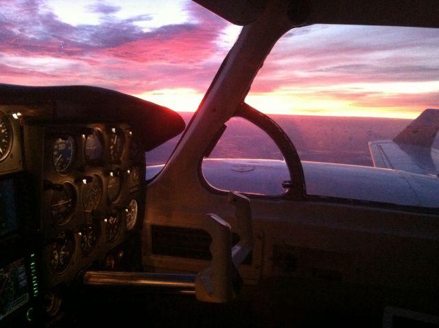 Piper Navajo (N124AG) - First 135 flight with beautiful sunrise