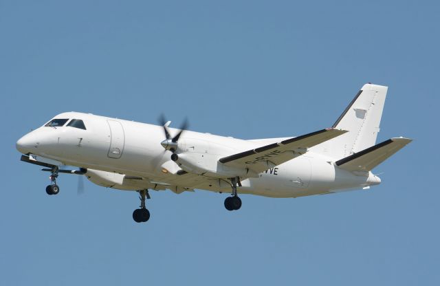 Saab 340 (G-RVVE) - Stopped for fuel in CYHU enroute to KCEE, July 2, 2022