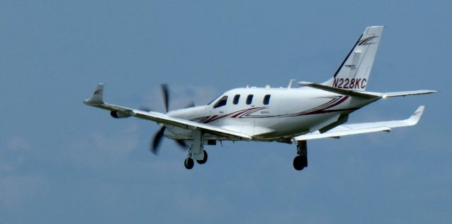 Daher-Socata TBM-900 (N228KC) - On short final is this 2022 Compagnie-Daher TBM-960 aircraft in the Summer of 2023.