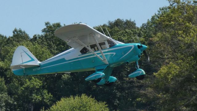 Piper PA-22 Tri-Pacer (N3732P) - Shortly after departure is this 1955 Tri-Pacer PA-22-150 in the Summer of 2020.