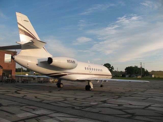 Dassault Falcon 2000 (N51MN) - Falcon 2000 N51MN Parked on the main flight ramp at FBO York Aviation