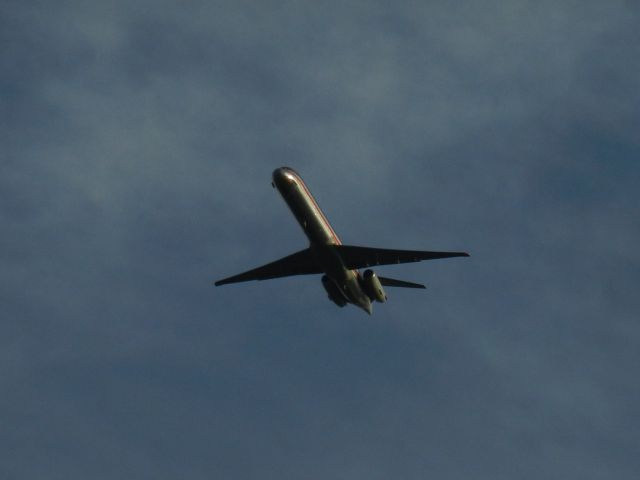 McDonnell Douglas MD-83 (N968TW) - An American Airlines MD-83 Flies Over While Approaching Runway 1L