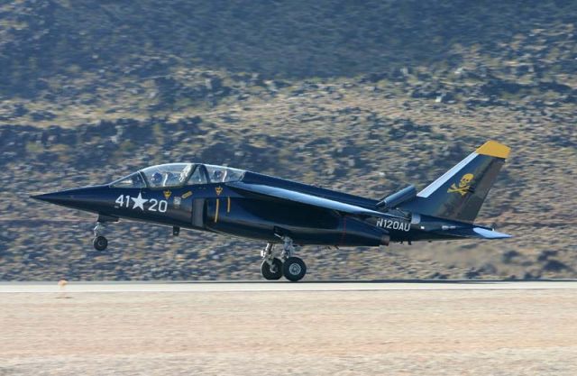 DASSAULT-BREGUET/DORNIER Alpha Jet (N120AU) - Roll out after landing