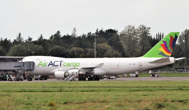 Boeing 747-400 (TC-ACM) - airact cargo b747-428f tc-acm at shannon 20/8/20.