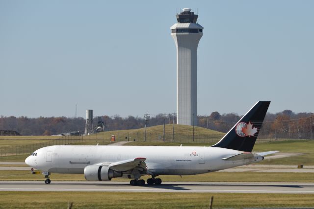 BOEING 767-300 (C-FOIJ) - Rolling out on 18-L after arriving from MTY. Missing titles.