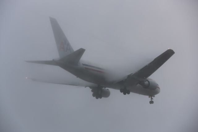 — — - LAN DING IN DENSE FOG