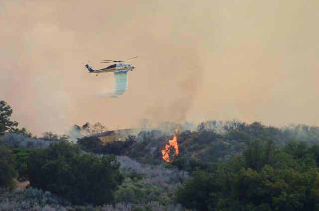 N15LA — - LA County Fire Dept. water drop on a fire in Topanga Canyon June 2016