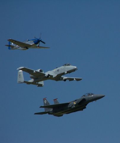 — — - Heritage Flight Back in June of 2009 at Whiteman Air Force Base. Taken with my Kodak 4MP camera.