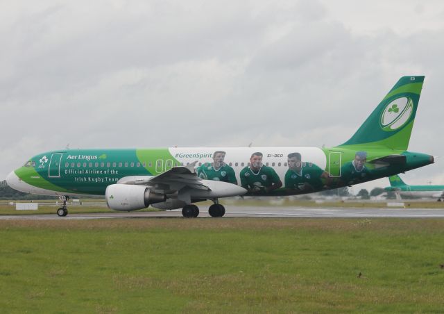 Airbus A320 (EI-DEO) - EI-DEO Airbus A320-214 CN2486 Aer Lingus Dublin 04-07-16 - Irish Rugby Scheme