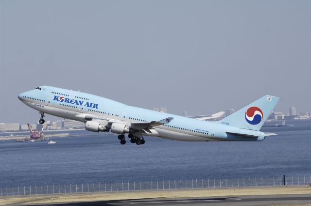 Boeing 747-400 (HL7494) - Departure at Haneda Intl Airport Rwy34R on 2013/03/21